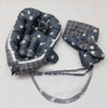 8 pieces snuggle Bed grey cheque stars