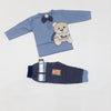 Baby suit for summer grey moschino