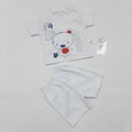 Imported Baby suit for summer - teddy bear white