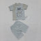 Imported Baby suit for summer - panda light green - grey