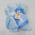 Emporio baby  blanket light blue  -Dark  blue bear