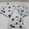 8 PIECES  BABY BEDDING WHITE BLACK HEARTS