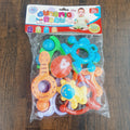 7 Piece Rattle set Baby toy Red