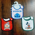 Imported Pack of 3 bibs pink stitch