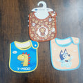 Imported Pack of 3 bibs brown monkey