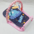 Baby play gym mat with piano music elephant pink
