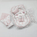 6 pieces snuggle white pink hearts