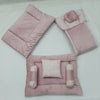 7 PIECES BABY BEDDING SET VELVET PINK