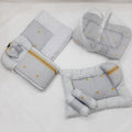 8 PIECES  BABY BEDDING YELLOW HEARTS