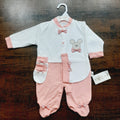 Imported Baby Romper pink white mickey