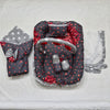 6 pieces snuggle with Rattles Grey Red Hearts