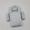 CARRY NEST WITH PILLOWS - LIGHT GREY WHITE STARS