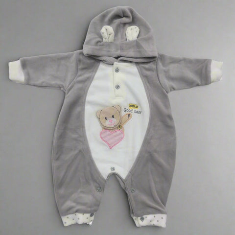 Baby Romper For Winter Bear Heart