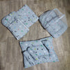 8 Pieces Baby Bedding Grey paint printed