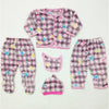 5 pieces Baby Suit for winter - pink check crown hearts