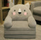 Baby Sofa combed grey mouse