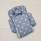 CARRY NEST WITH PILLOW - BLUE WHITE STARS