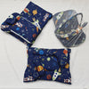 8 PIECES  BABY BEDDING BLUE PLANETS