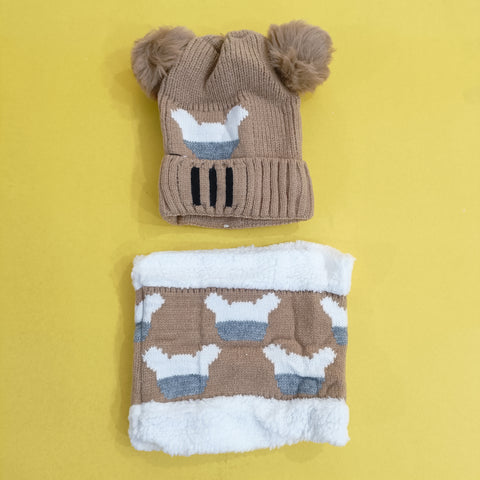 Imported Woolen Cap With Neck Cover Mickey