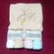 Baby bath towel with 4 face towels