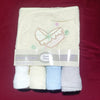 Baby bath towel with 4 face towels