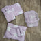 8 Pieces Baby Bedding Set purple white stars