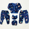 5 pieces Baby Suit for winter - dark blue bear stars
