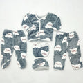 5 pieces Baby Suit for winter - dark grey happy mickey