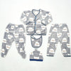 5 pieces Baby Suit for winter - light grey happy mickey