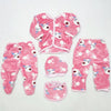 5 Pieces Baby Suit For Winter pink cow