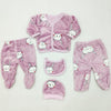 5 pieces Baby Suit for winter - light pink bear