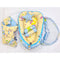 8 pieces snuggle Bed blue yellow dino
