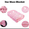 Blanket shawl Glow pink - moon stars