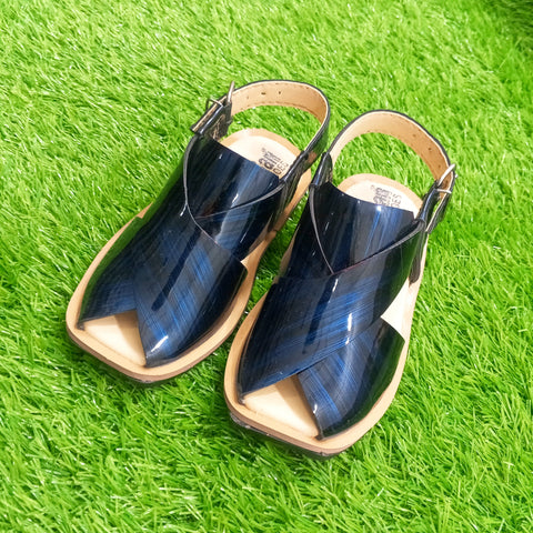 Peshawari Chappal - Navy Blue - 03