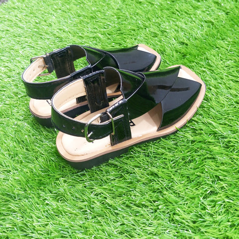 Peshawari Chappal - Black - 05
