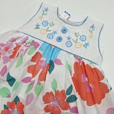 Street Six - Frock - White - Flowers