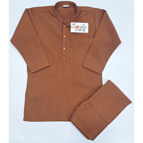 TBS - Kurta Shalwar - Wash N Wear - Rust