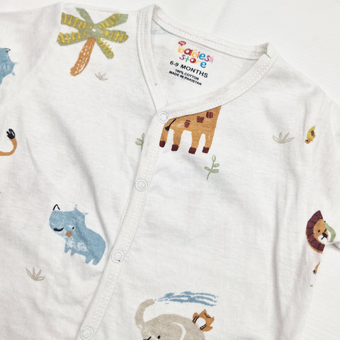 TBS_BRL - Pack of 3 - Short Leg Rompers - Jungle Fun