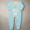 Baby Romper for winter - blue bear