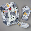 6 Pieces Rattle snuggle grey multi  cats