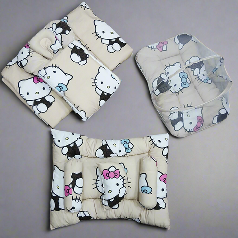 8 Pieces Baby Bedding set brown kitty  Vol-29-8
