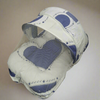 Mosquito Net white blue heart