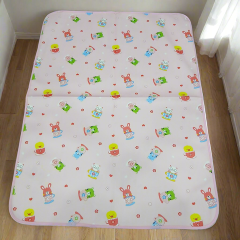 Diaper Changing Sheet pink chick bear kitty