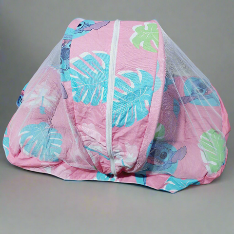 Mosquito Net pink leafs