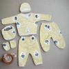 Six pieces Baby Suit For Winter yellow bear hearts