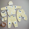 Six pieces Baby Suit For Winter yellow bear hearts