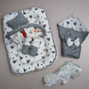 6 Pieces Rattle snuggle grey hearts