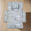 CARRY NEST WITH PILLOW- GREY WHITE STARS