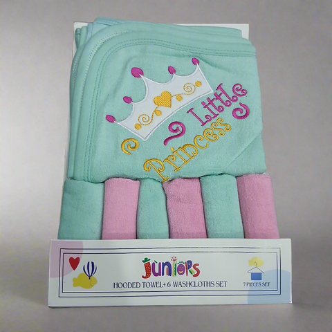 Baby Bath Towel With 6 Face Towels