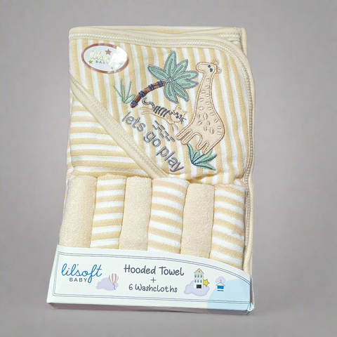 Baby Bath Towel With 6 Face Towels